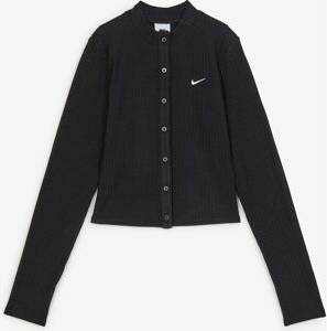 Nike Chill Rib Cardigan Tætsiddende - Sort