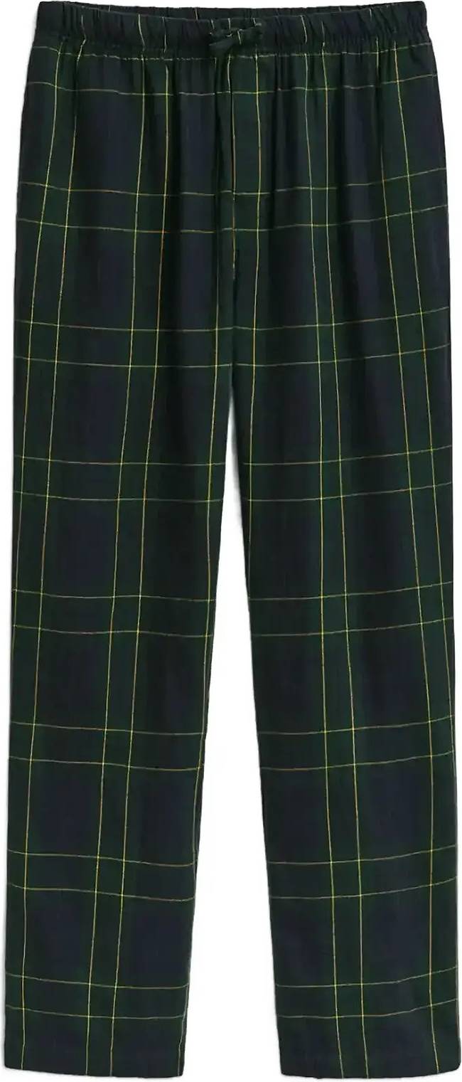 Gant Rutiga Pyjamasbyxor Flannel Check Pants - Grön