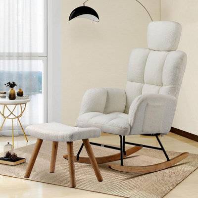 Comhoma Teddy Relaxer With Footstool Rocking Chair