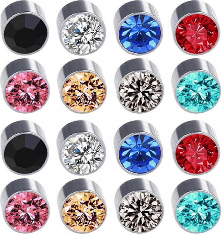 Elegant Simple Magnetic Earring Set Sweet Rhinestone