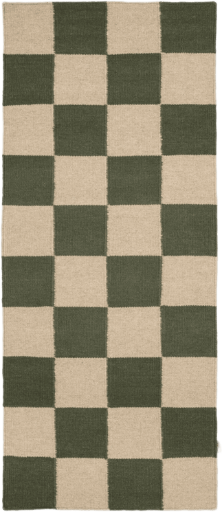 Classic Collection Square Runner Rug 80x240 cm Natural Green