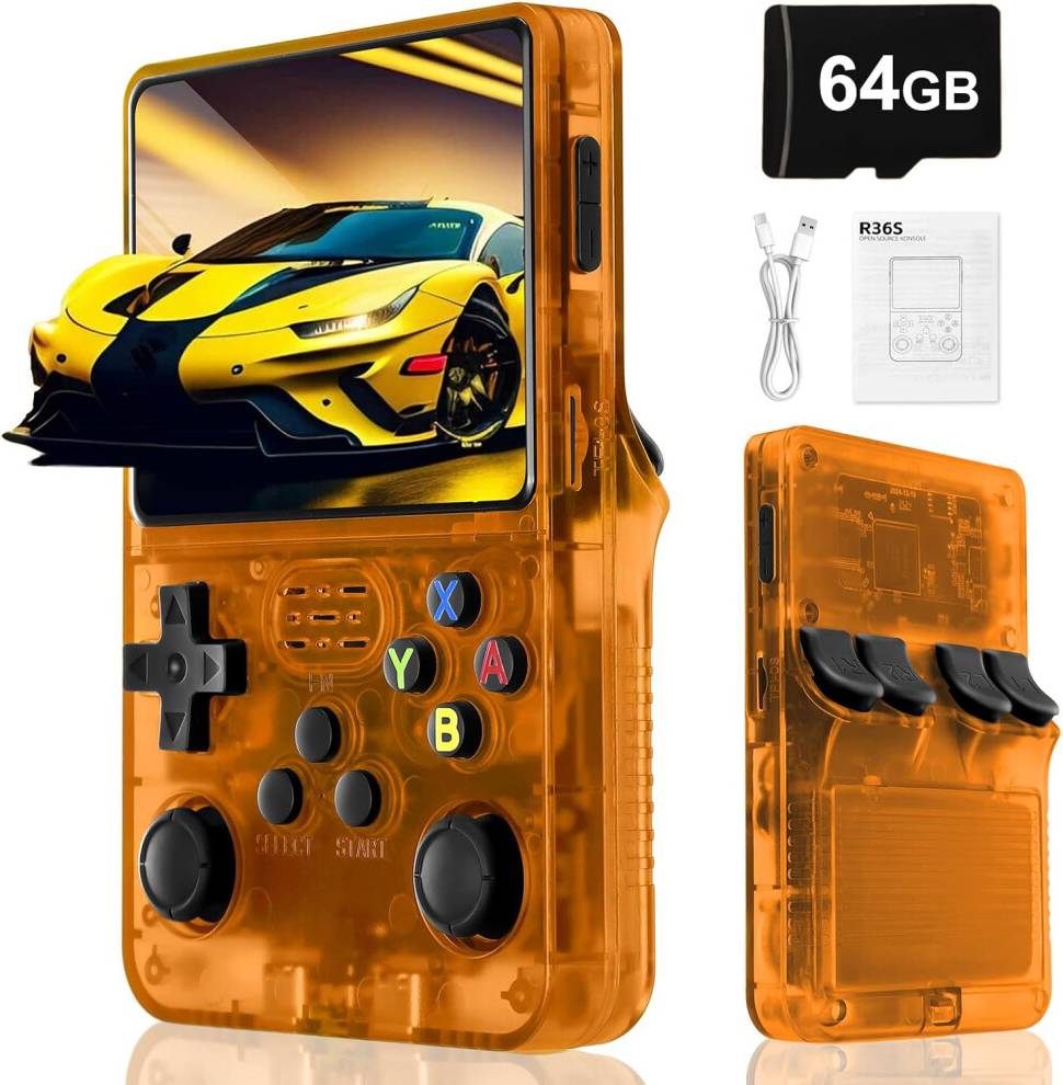 Five Leaf R36S Retro Handheld Games Console 64GB