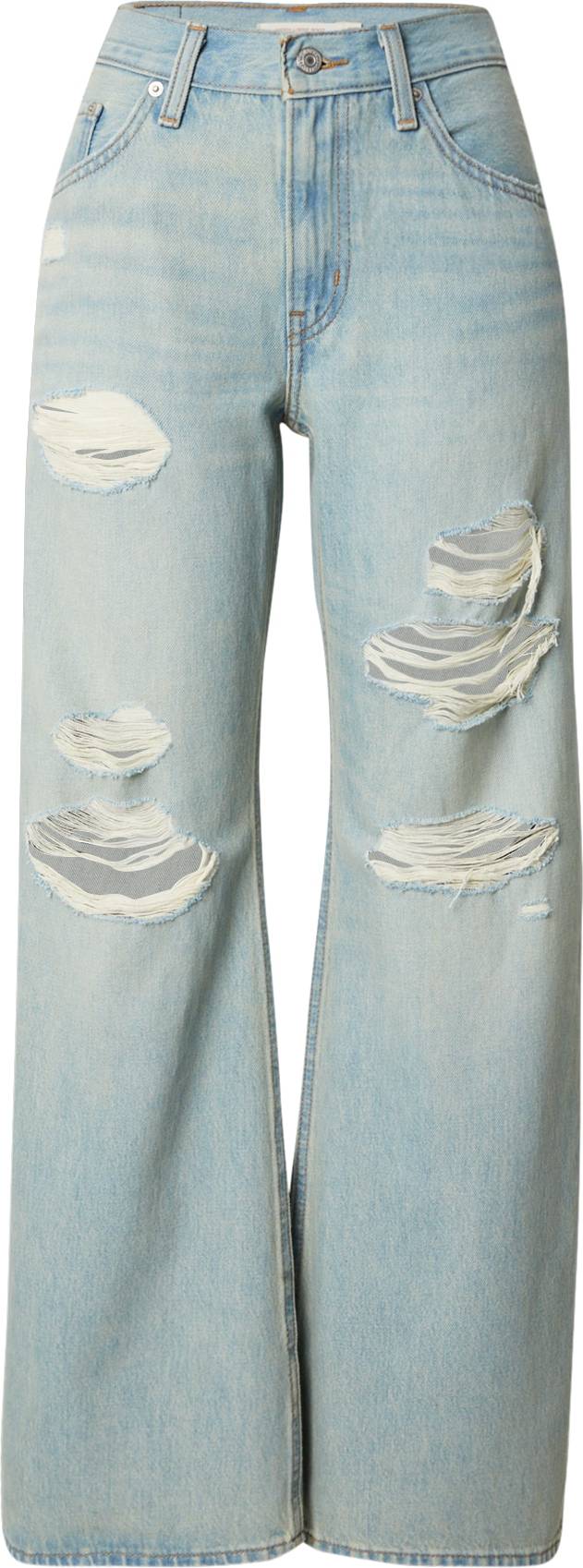 Levi's Middy Loose Boot Jeans With Rips - Blue