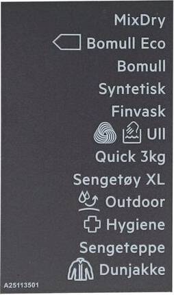 Electrolux Skylt Program Lim