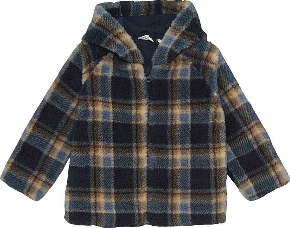 Minymo Kid's Jacket Teddy Lining Multi Patterned - Grå