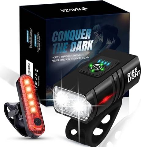 Rechargeable Front and Rear Bike Light Set