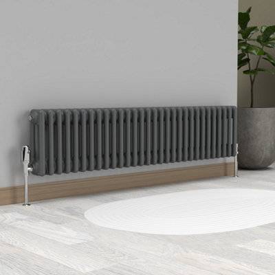 Lux Heat Anthracite Grey Horizontal Radiator