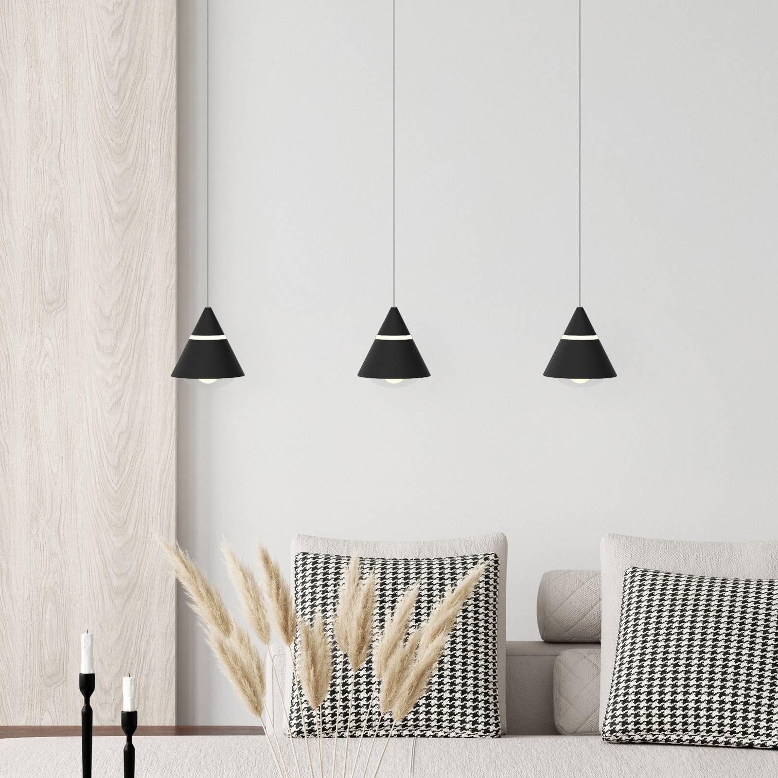 Trio Lighting Hængelampe Romeo Sort Metal Pendel