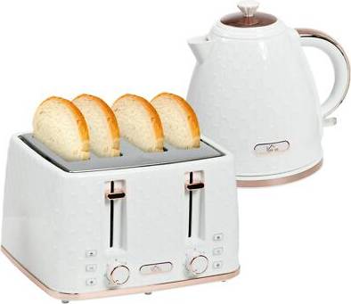 Homcom 1.7L Kettle And Toaster Set With Defrost Reheat