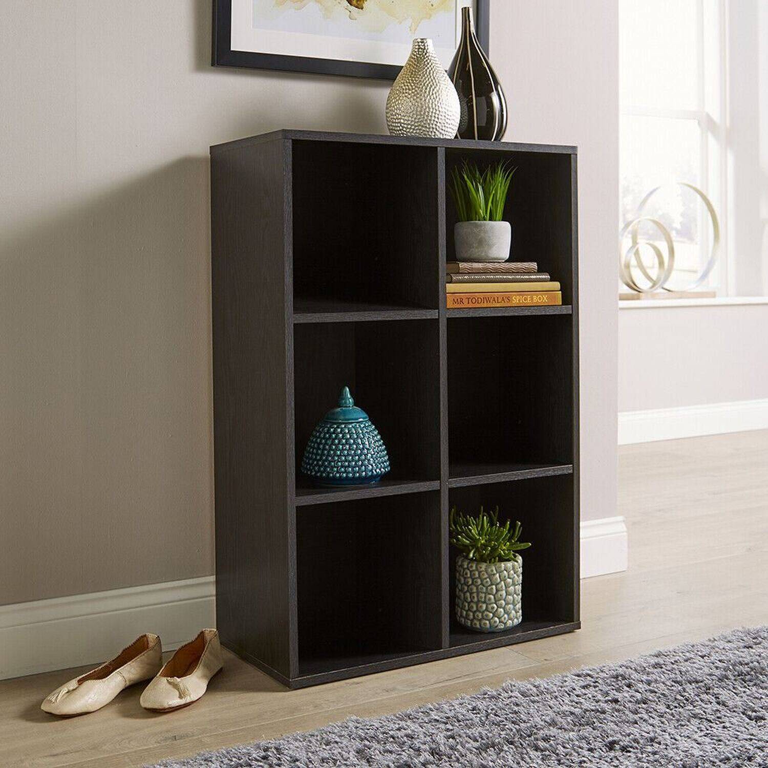 6 Cube Storage Unit Black