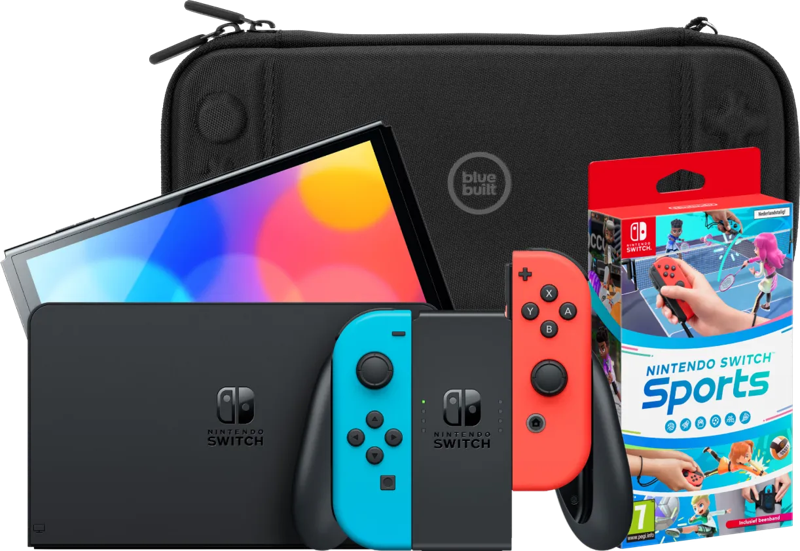 Nintendo Switch OLED Blauw Rood