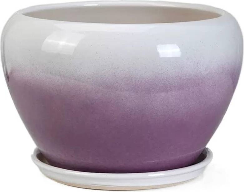 Large ceramic planters Large Ceramic Flower Pot with Gradient Color Round Medium Size
