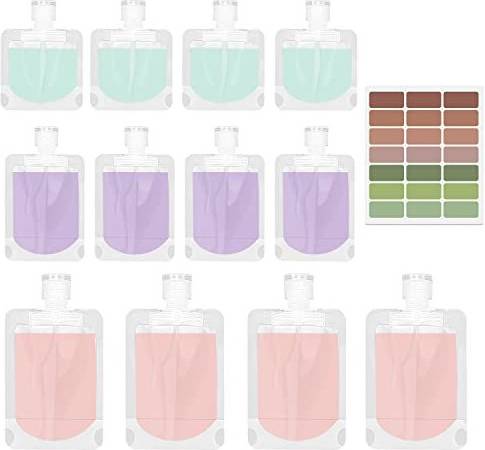 13Pcs Travel Toiletry Containers with Labels 30ml