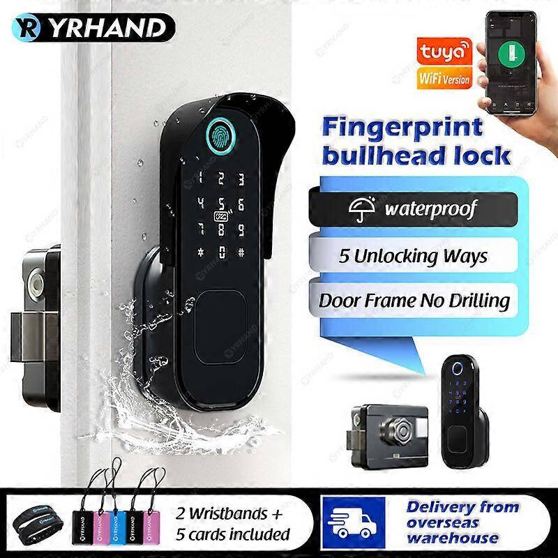 Smart lock Kikidex Tuya Smart Lock Waterproof Wifi Rim