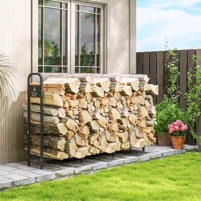 6.5 FT Steel Firewood Log Rack