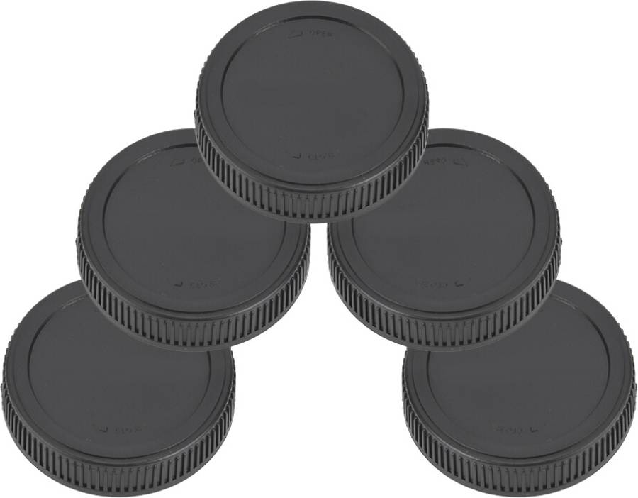 5PCS Black OM Cover Caps Rear Lens Cap