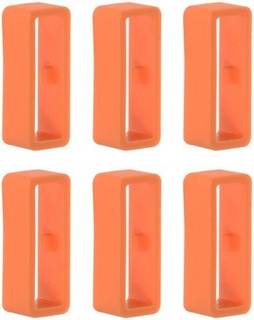 6pcs Rubber Watch Strap Loop Fastener Rings