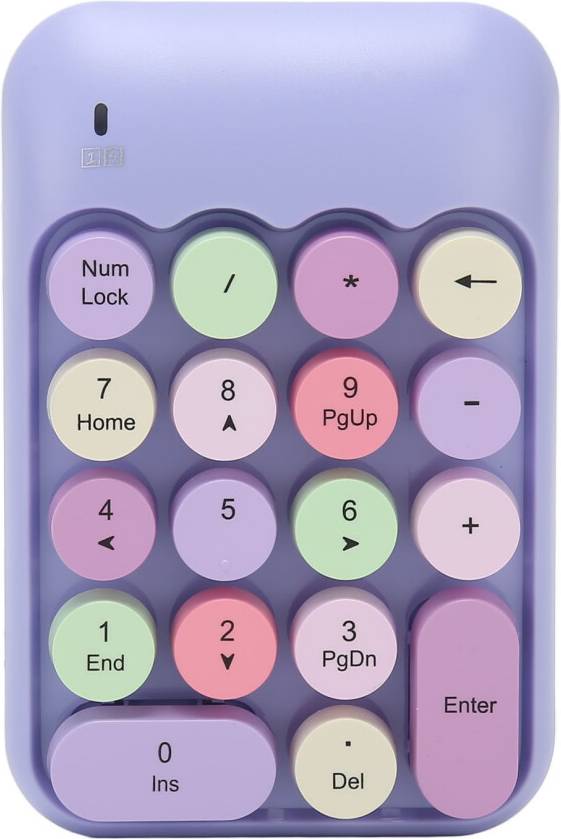Portable 18-Key USB Receiver Keypad Purple