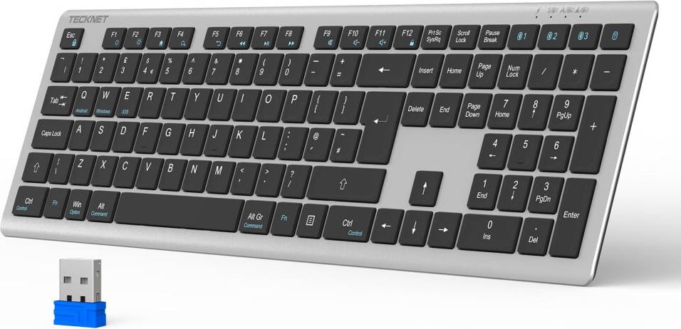 Tecknet Rechargeable USB Wireless Keyboard For 4