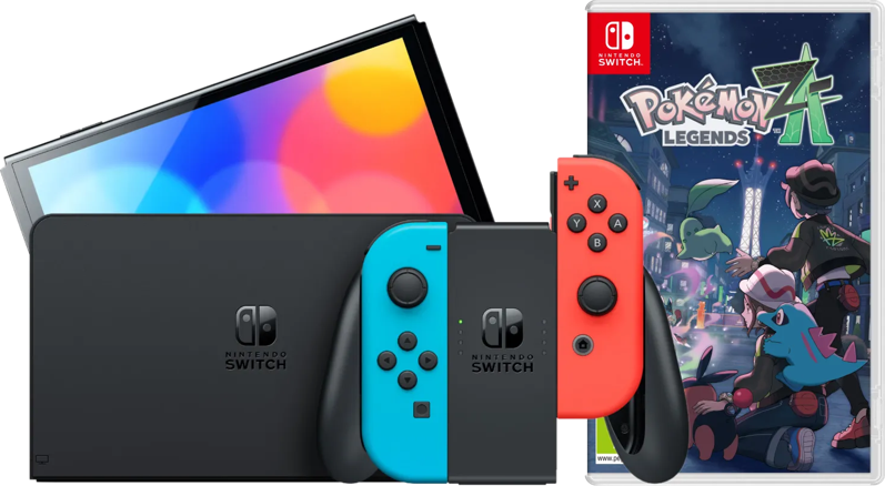 Nintendo Switch OLED Blauw Rood