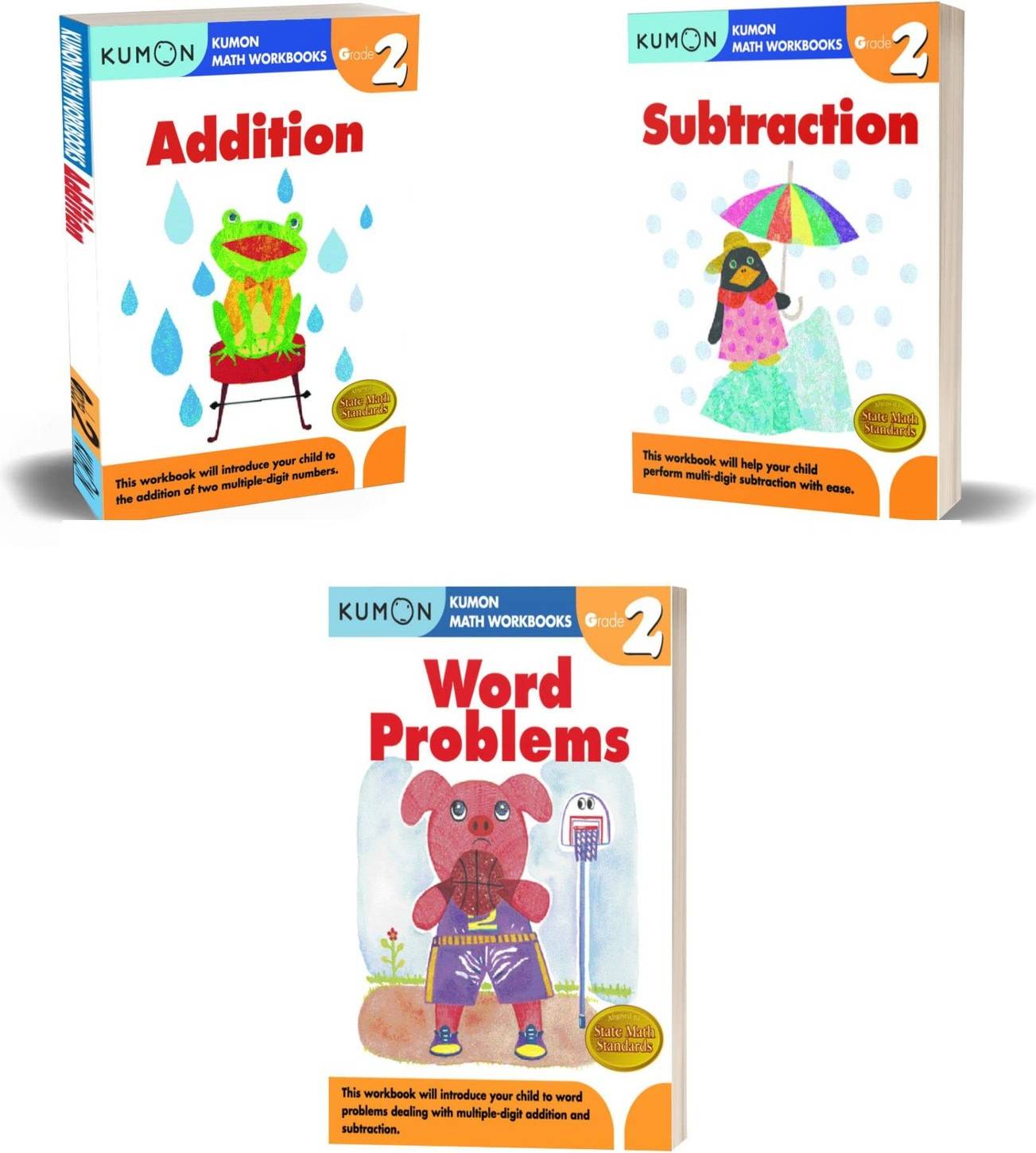 Kumon Grade 2 Workbook Set Addition Subtraction Word Problems