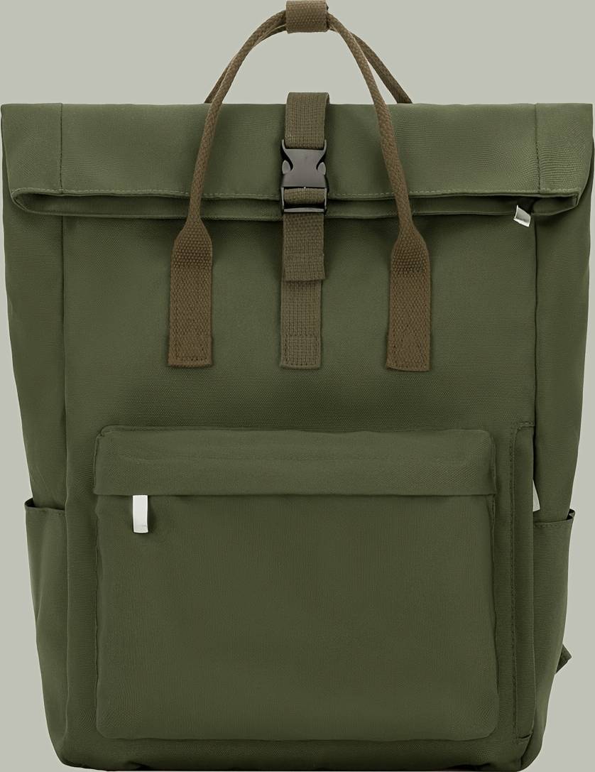 Temu Large-Capacity Rolled-Edge Backpack 15.6 Inch