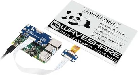 Waveshare 7.5 Inch E-Paper Display HAT Module V2 Kit