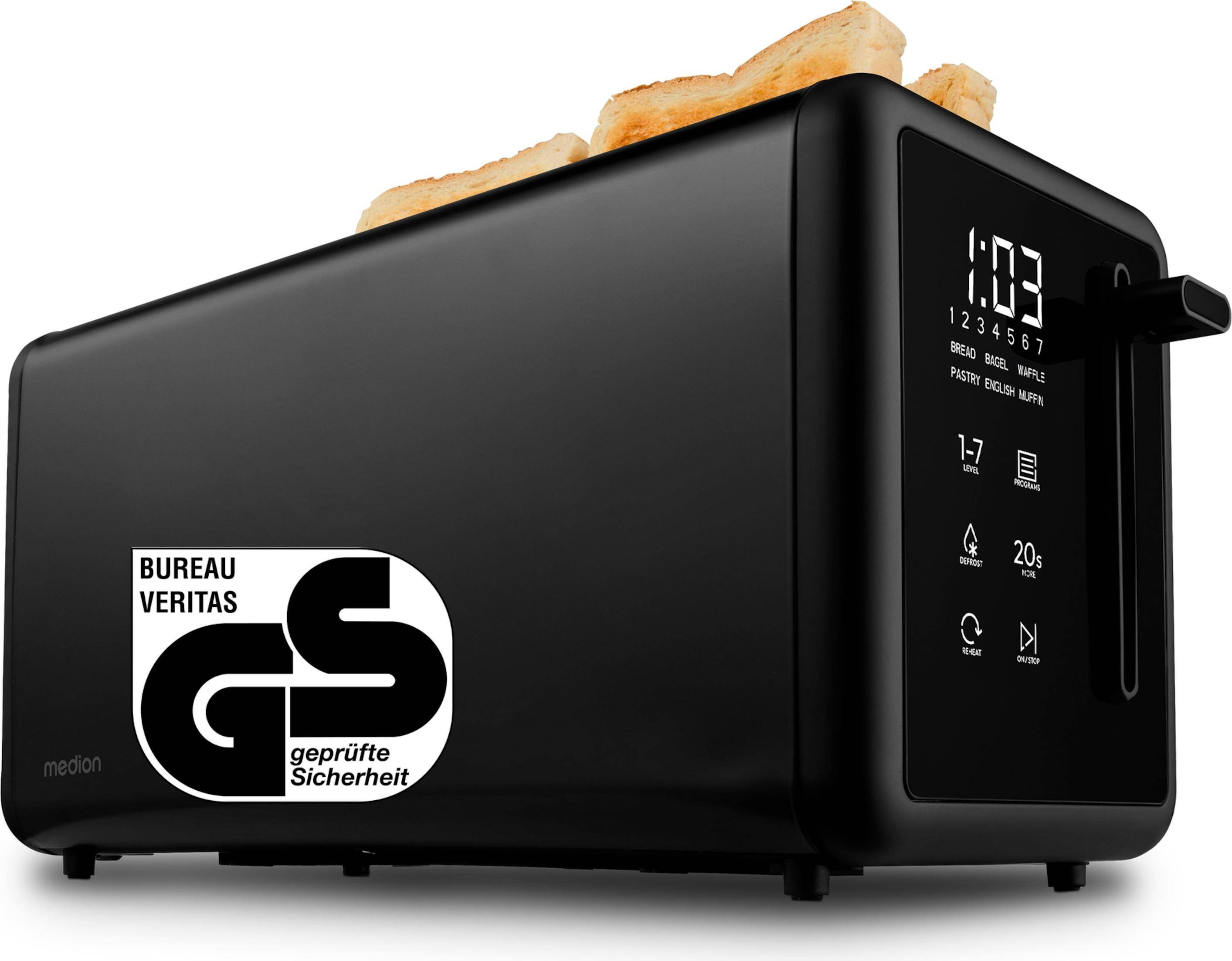 Medion Toaster MD12103 LED Sensor Touch Display