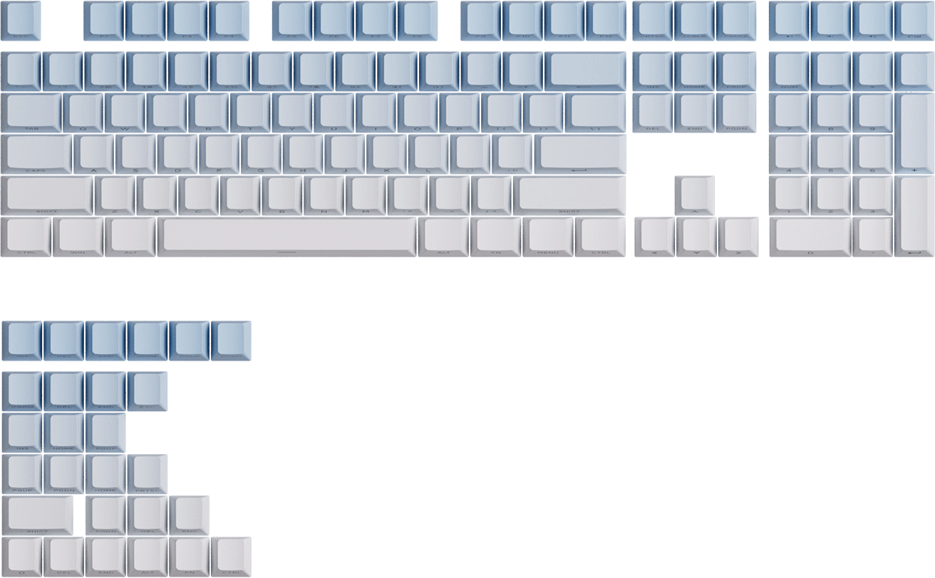 Akko Blue Gradient Keycap Set 135-Key