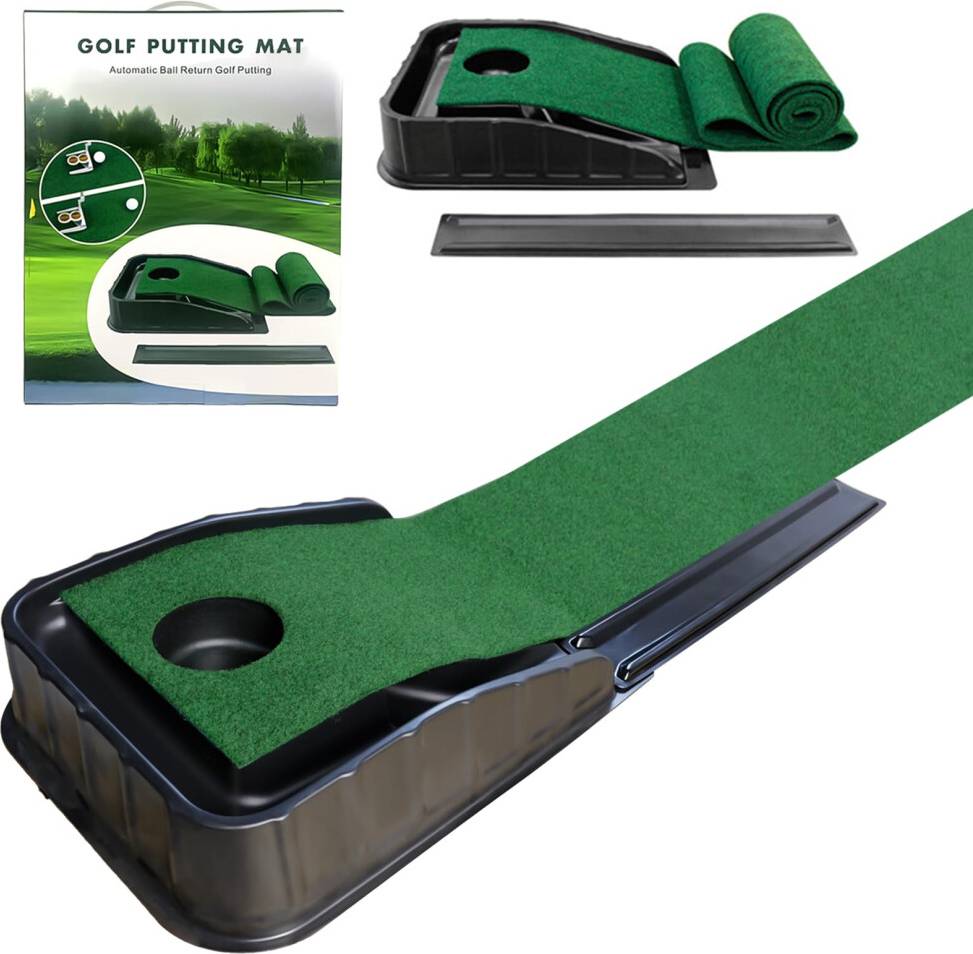 Golf Putting Mat 87 Inch Return Track