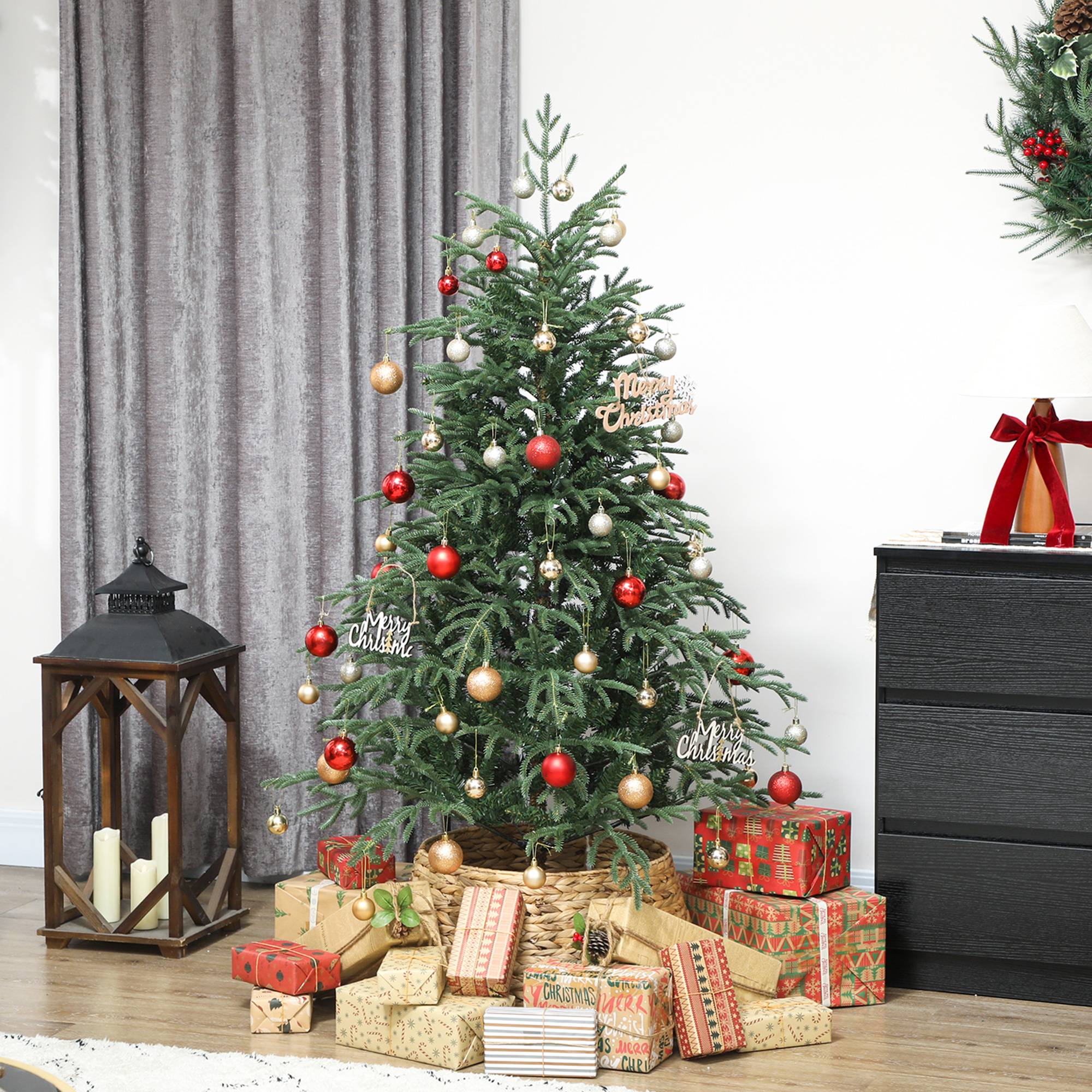 Homcom Full With Realistic Tips Green Christmas Tree