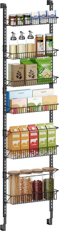 Songmics Wall-Mounted Spice Rack Ink Black