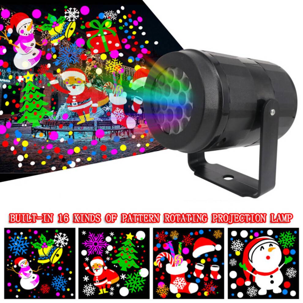 Christmas projector light outdoor STOYOTU 16 Pattern Dynamic Christmas Projector String Light & Light Strip