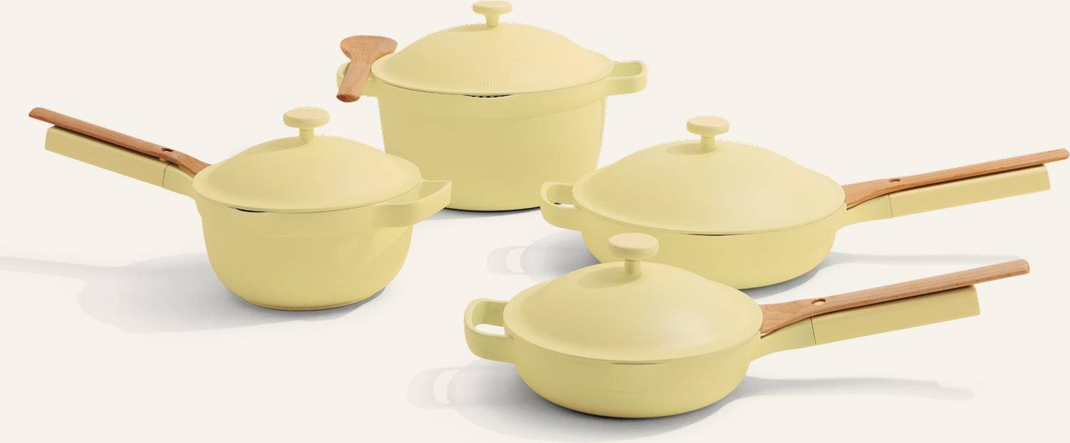 Our Place Butter Yellow Cookware Set