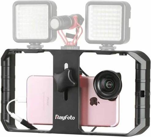 Smartphone Video Rig Handheld Cage 3 Mounts Tripod
