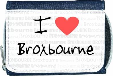 TeeTreeDesigns I Love Heart Broxbourne Denim Wallet