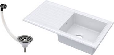 Ceramic sink Balterley 1 Bowl Fireclay Ceramic Inset Kitchen Sink