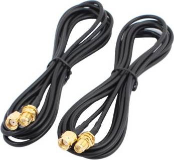 Uxcell 2pcs Rg174 Antenna Extension Rp-Sma
