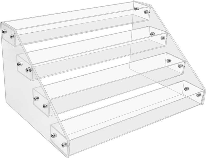 MyGift 4Tier Clear Acrylic CD Holder Storage Rack