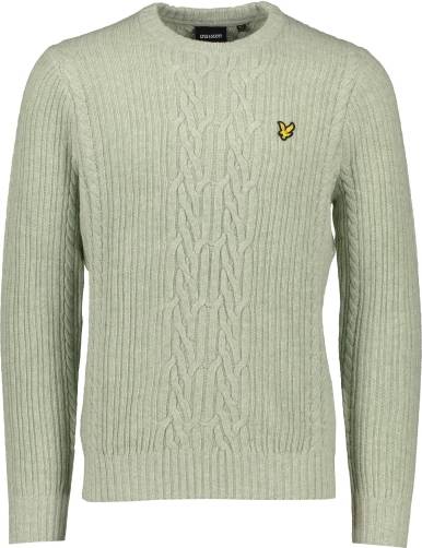 Lyle & Scott Mid Knits Ribbstickad Kabelstickad Tröja Herr