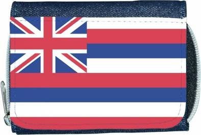 TeeTreeDesigns Hawaii Flag Denim Wallet