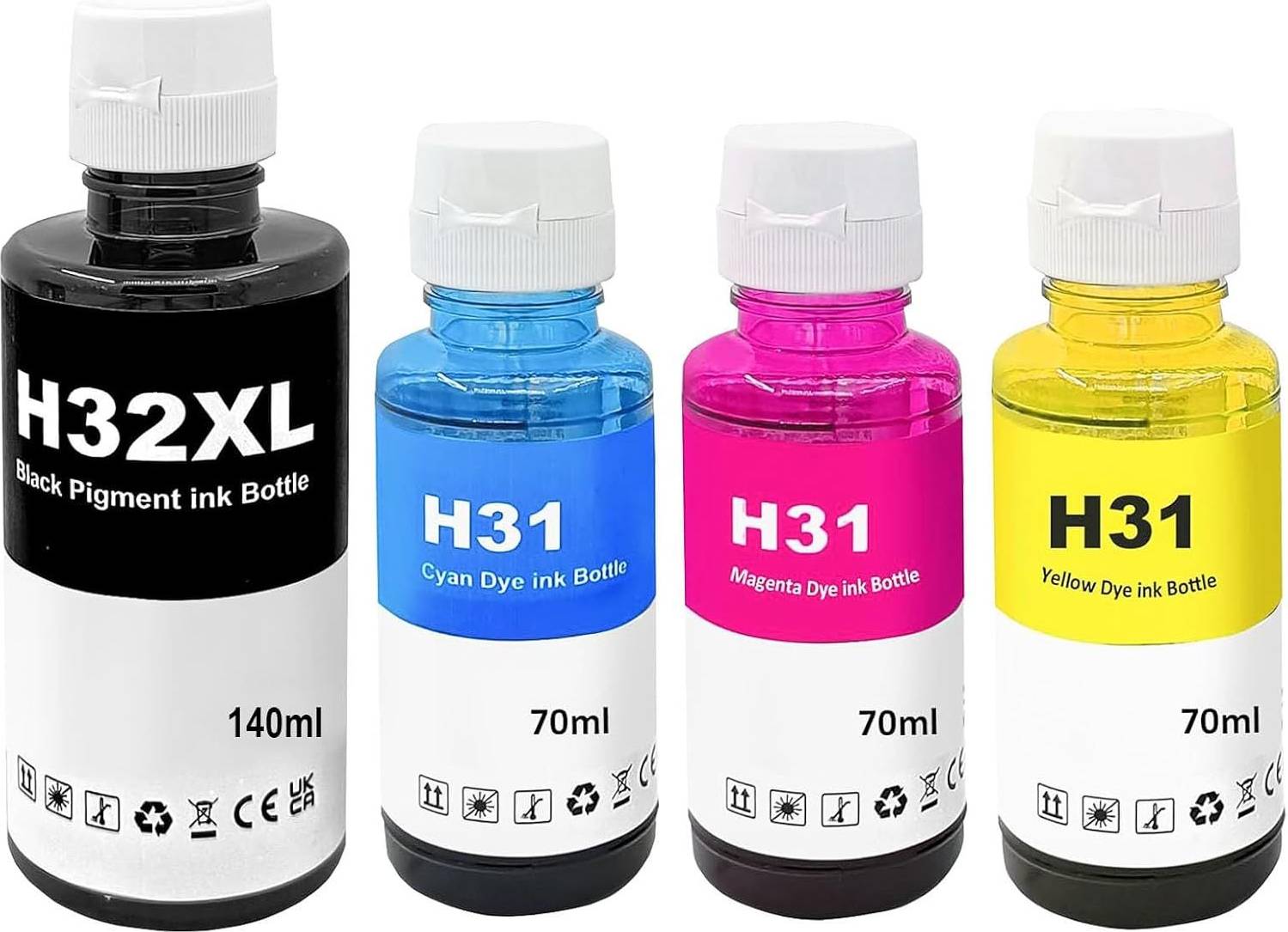 Generique Ink Compatible HP 31 32 XL Ink Bottles for Smart Tank