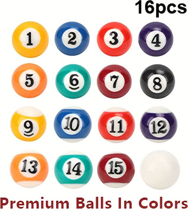 Temu 16pcs Mini Billiard Set