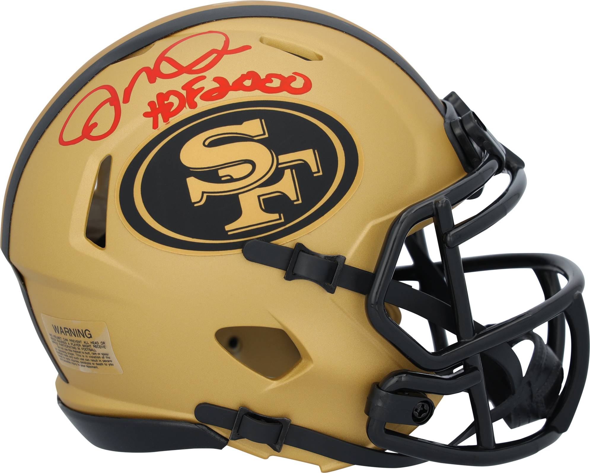 Riddell Rave Speed Mini Helmet 49ers Autographed