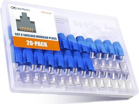 Cable Matters Cat 8 Skärmade RJ45 Modulära Pluggar 20-Pack
