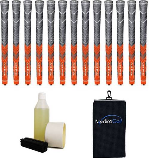 Golf Pride New Decade MultiCompound MCC Plus4 Orange Grip Kit