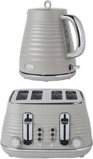Salter Toaster Kettle Ripple Set 4-Slice