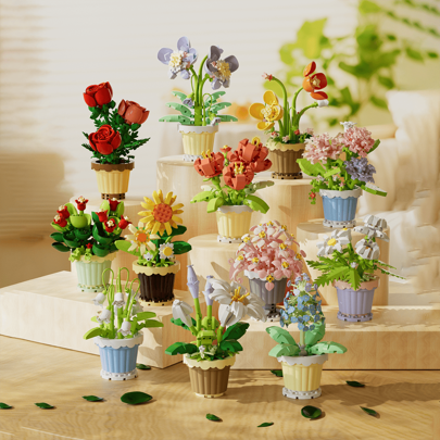 Shein Micro Particle Potted Flower Building Blocks