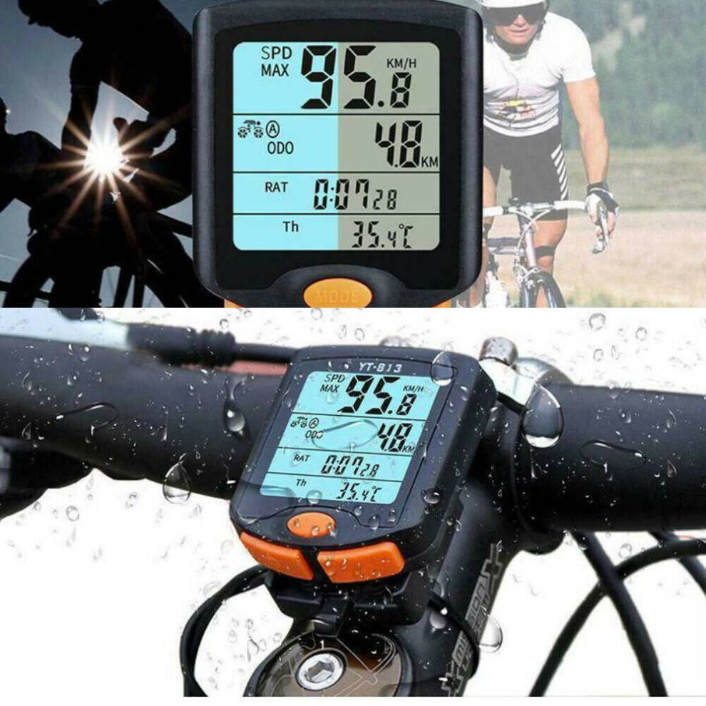 Wireless LCD Bike Computer Speedo Odometer