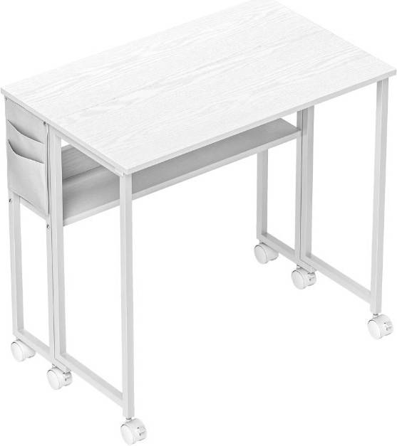 Homcom 80 Cm Foldable Computer On Wheels Writing Desk